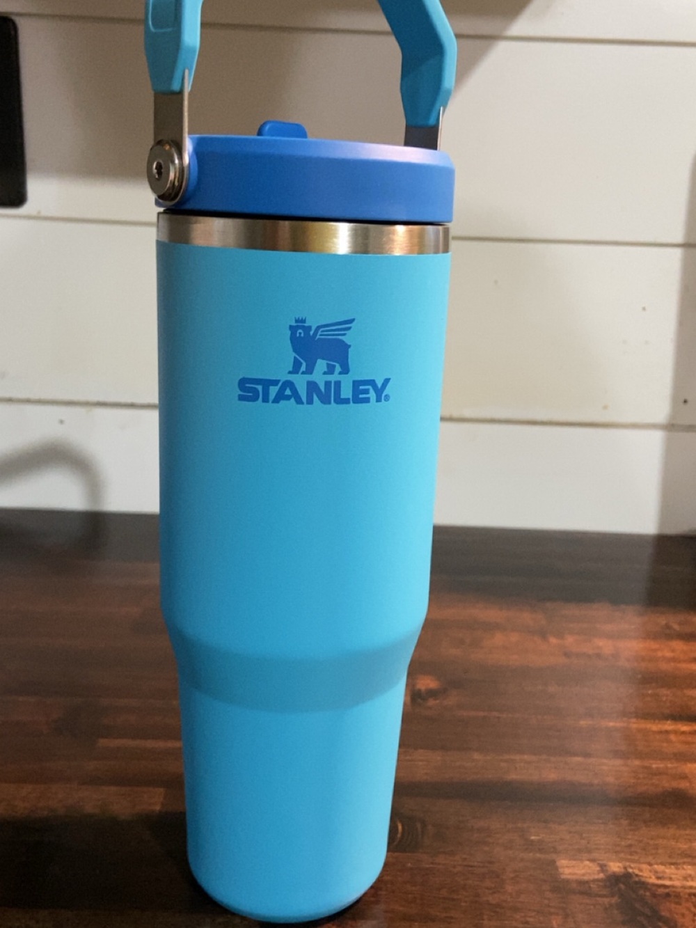 Stanley Blue Insulated Travel Tumbler with Carry Handle